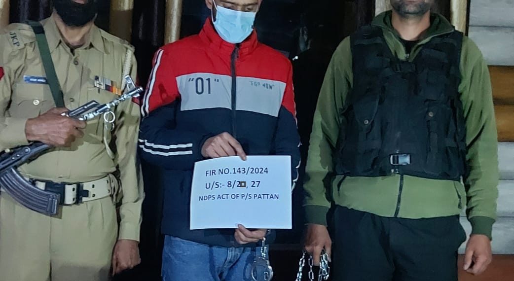 Police arrest drug peddler in Baramulla; Contraband substances recovered