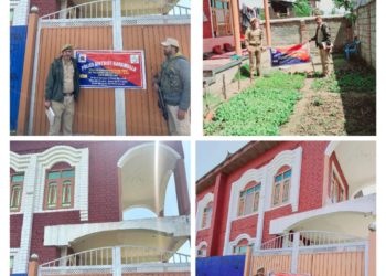 Police attaches illegal properties worth Rs. 50 Lacs, of notorious drug peddler in Kunzer Baramulla