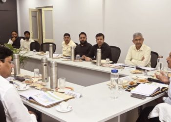 Advisor Bhatnagar inspects the progress of establishment of Vidhya Samiksha Kendra