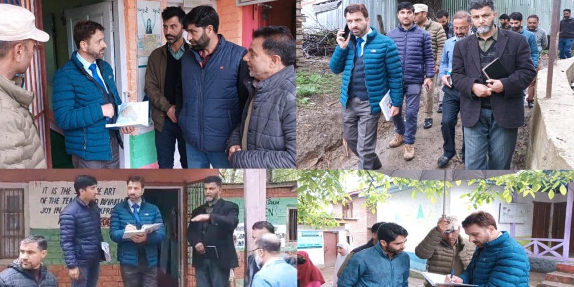 ADC Handwara inspects different polling stations in Drugmulla