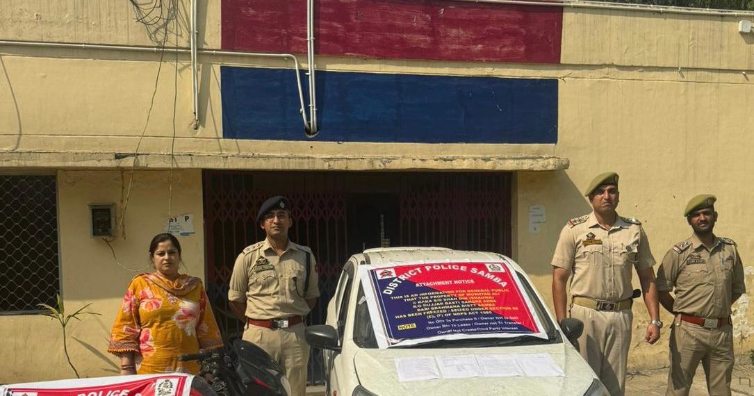 J&K POLICE SEIZES VEHICLES AND FREEZES BANK ACCOUNT OF DRUG PEDDLER UNDER NDPS ACT