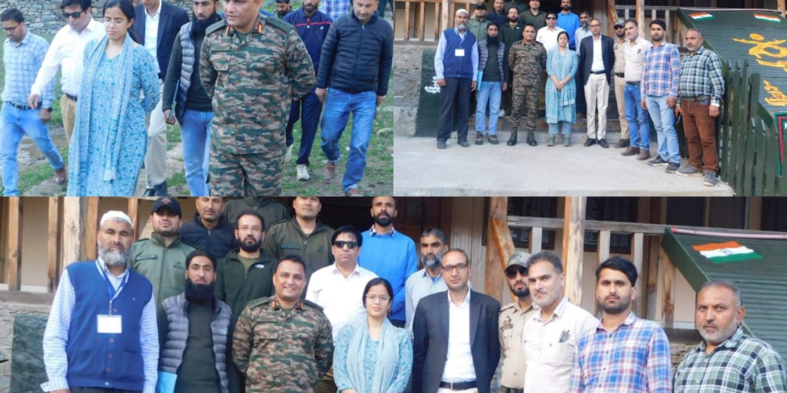 DEO Kupwara visits far-flung  Kamkadi village ,  inspects polling station