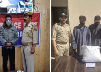 Police arrests 03 drug peddlers in Kulgam, contraband substances recovered