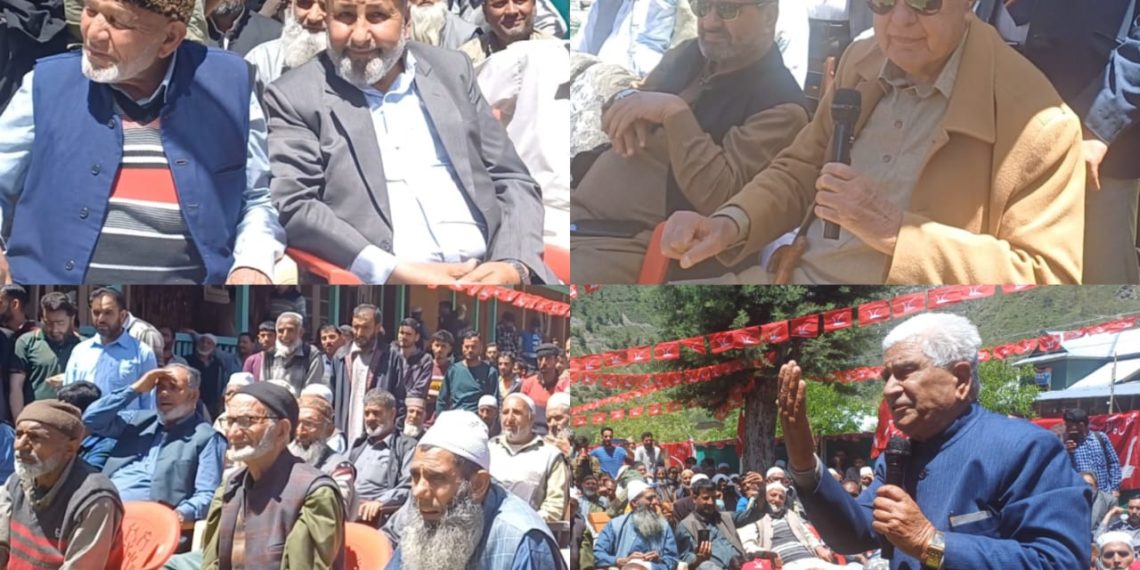 Interparty Parliamentary Elections: Campaigns Heat Up in Karnah Farooq Abdullah asked for votes for his son Omar Abdullah, and the son of Engineer Rashid asked for votes for his father