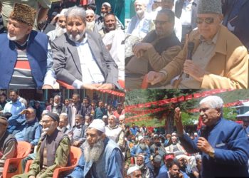 Interparty Parliamentary Elections: Campaigns Heat Up in Karnah Farooq Abdullah asked for votes for his son Omar Abdullah, and the son of Engineer Rashid asked for votes for his father