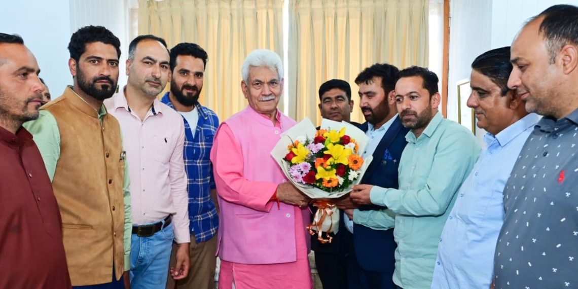 Delegation of J&K Vocational Trainers Welfare Association today called on Lieutenant Governor Shri Manoj Sinha at Raj Bhawan