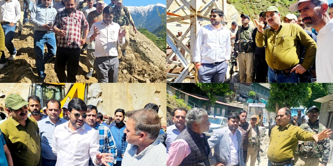 DC Kishtwar inspects Road-Bridge works in Dachhan, Marwah area