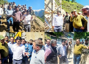 DC Kishtwar inspects Road-Bridge works in Dachhan, Marwah area