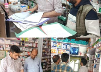 D&FCO Team inspects medical stores in Ramban District; Directs owners to install CCTV cameras