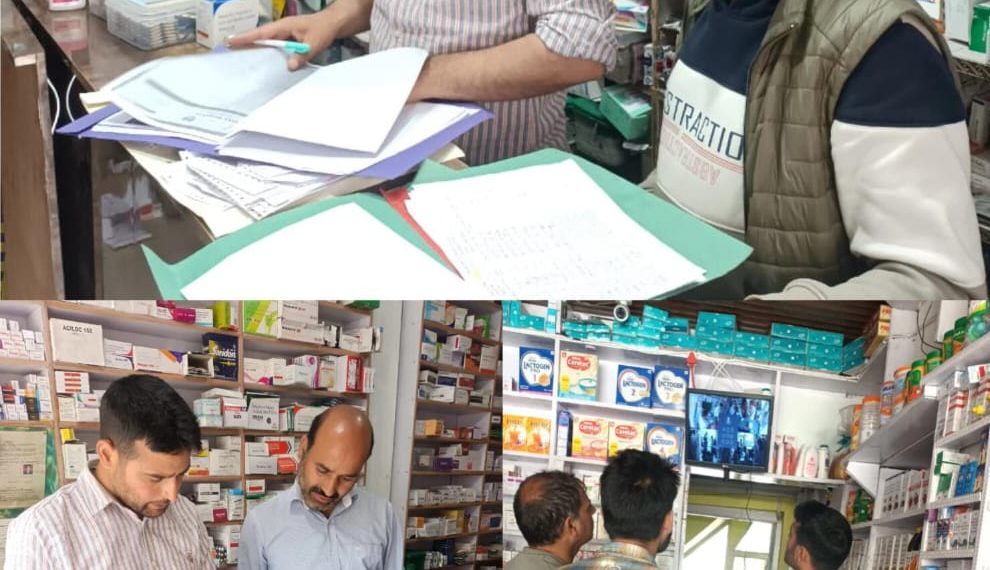 D&FCO Team inspects medical stores in Ramban District; Directs owners to install CCTV cameras