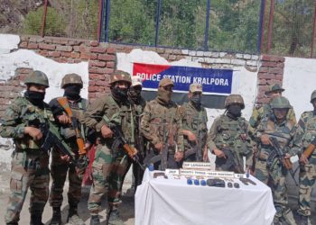 Security Forces recover explosives, other arms and ammunition in Kupwara