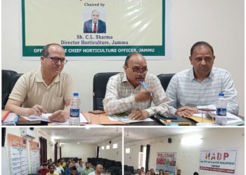 Horticulture department field functionaries of Jammu district updated on HADP
