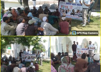 Loksabha Elections- 2024 SVEEP Cell Rajouri holds awareness program at Sain Ganji RA Shrine