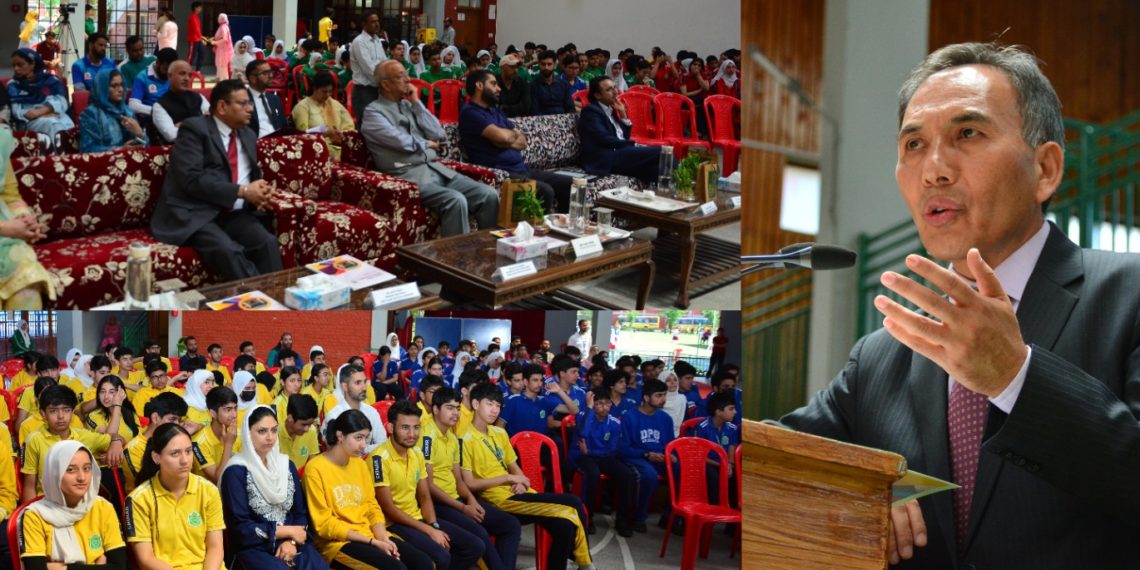 Justice Tashi interacts with Children on the ill effects of Substance Abuse Awareness Programme Conducted in DPS Athawajan