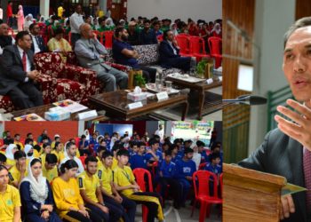 Justice Tashi interacts with Children on the ill effects of Substance Abuse Awareness Programme Conducted in DPS Athawajan