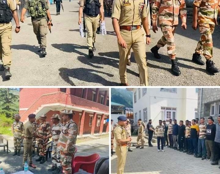 SSP Baramulla visits camping locations of  newly inducted CAPF companies