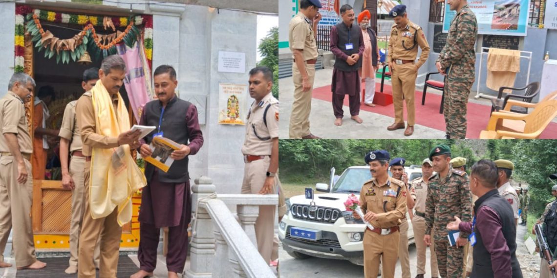 DGP R R Swain Visits Sharda Temple at LoC Teetwal