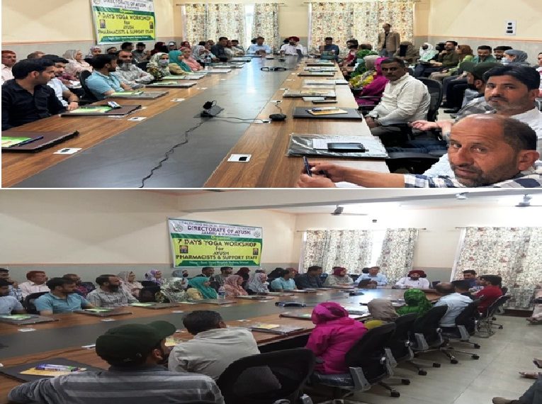 Director Ayush launches 07 Days training on Yoga Protocols at Govt Unani Hospital Shalteng Srinagar