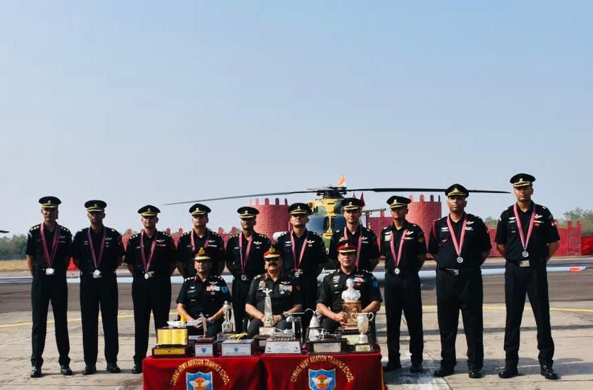 JOINT PASSING OUT PARADE OF COMBAT AVIATORS COURSE AVIATION HELICOPTER INSTRUCTORS COURSE AND REMOTELY PILOTED AIRCRAFT SYSTEM INSTRUCTOR CULMINATES AT NASHIK