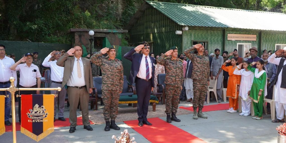 INDIAN ARMY AND FLAG FOUNDATION OF INDIA UNVEILS NEW ICONIC FLAG MAST AT KAMAN POST