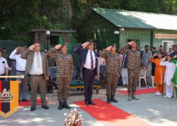 INDIAN ARMY AND FLAG FOUNDATION OF INDIA UNVEILS NEW ICONIC FLAG MAST AT KAMAN POST