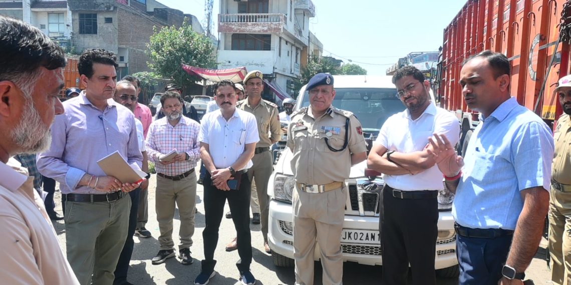 Div Com Jammu conducts on spot inspection of upgradation project works in Transport Nagar Chairs meeting to review progress of repair and maintenance of roads within Jammu city