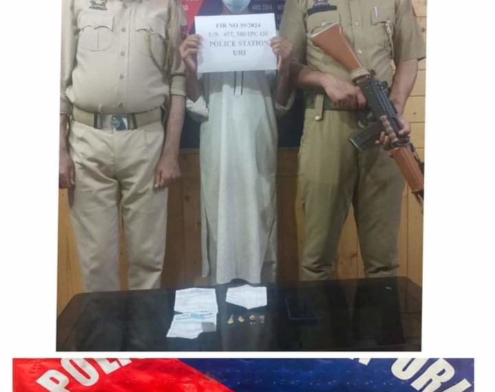 Police cracks theft case in Baramulla, 1 arrested Stolen property recovered