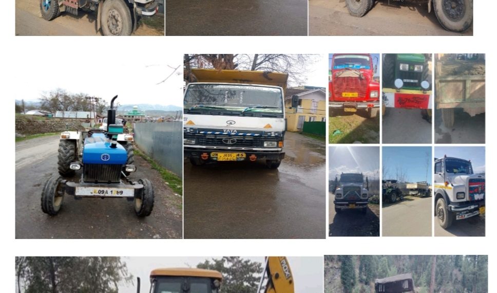 Handwara Police District continues its vigorous campaign against illegal mining activities