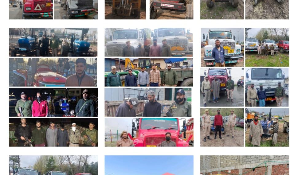Crackdown against illegal mining- Police in Baramulla registered 129 cases, seized 210 vehicles & arrested 210 persons during the five months of 2024