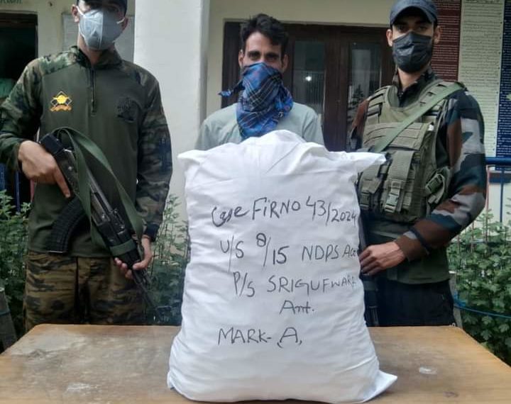 Notorious Drug Peddler Arrested by Anantnag Police