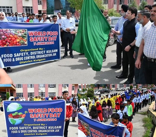 World Food Safety Day celebrated at Kulgam DC flags-off Rally from Mini-Secretariat