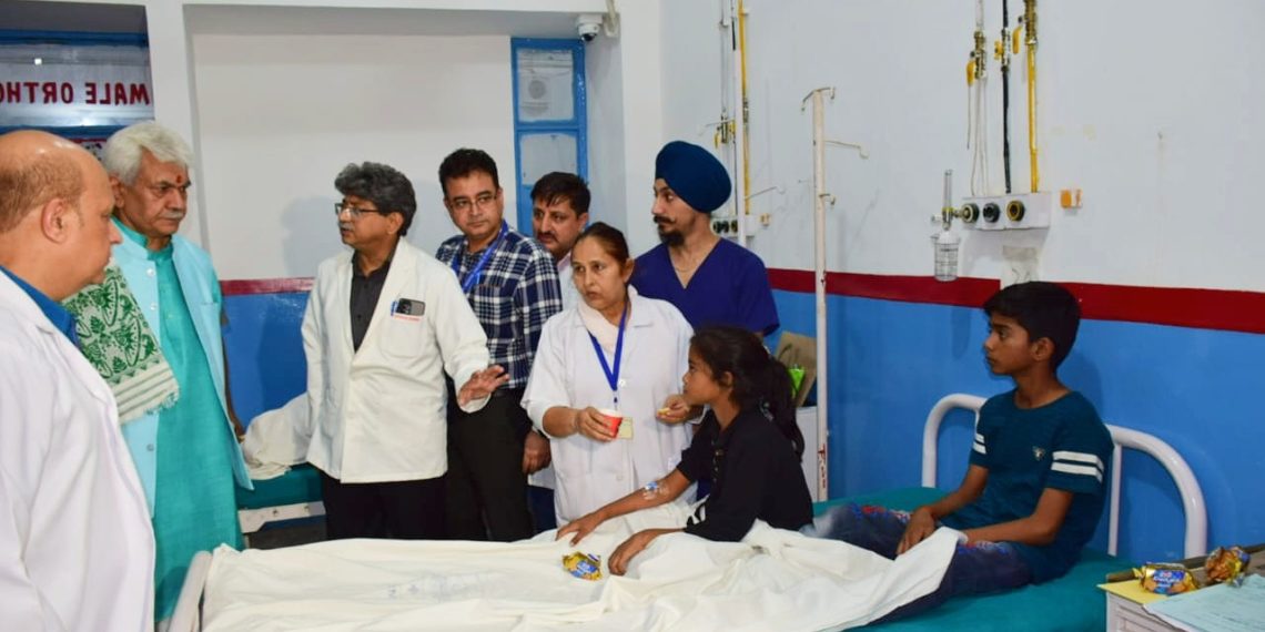 Lt Governor visited hospitals to enquire about health of pilgrims, who were injured in Reasi terror attack