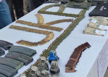 02 TERRORISTS KILLED; HUGE CACHE OF ARMS & AMMUNITION