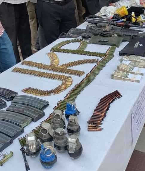 02 TERRORISTS KILLED; HUGE CACHE OF ARMS & AMMUNITION