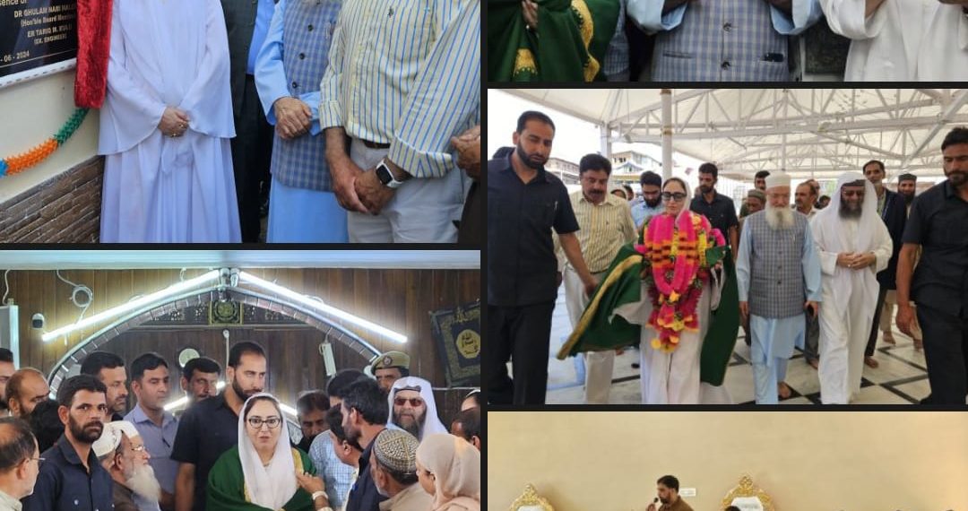 Dr Darakhshan inaugurates new double story Sanitary Complex at Dargah Hazratbal, takes stock of Eid preparedness