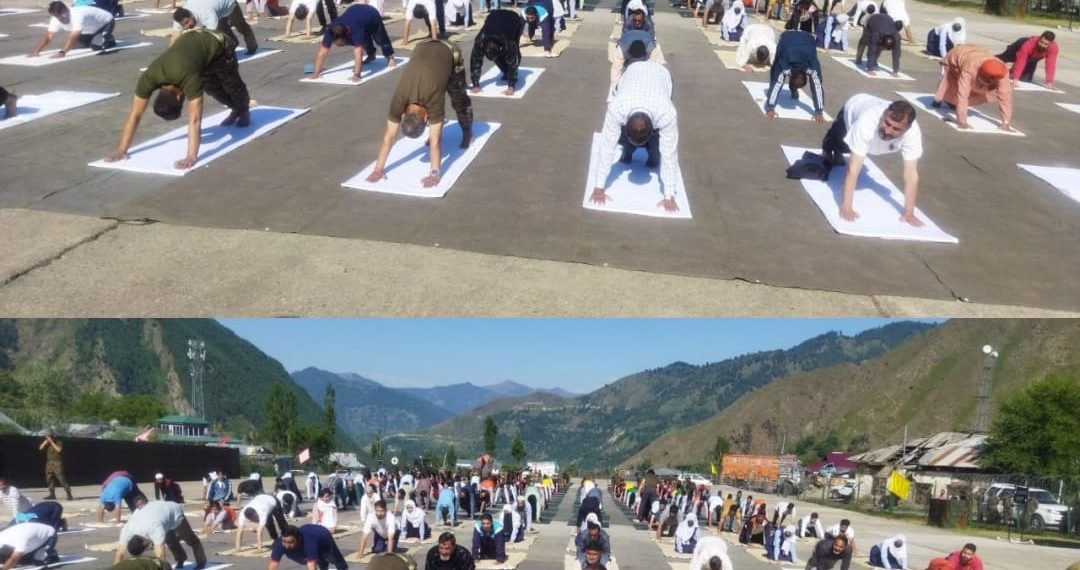 International Yoga Day Celebrated in Karnah by Indian Army in Collaboration with Youth Service and Sports Department Kashmir