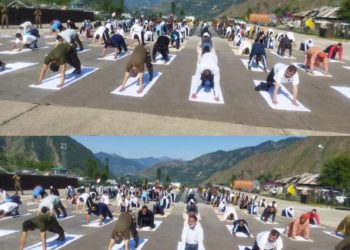 International Yoga Day Celebrated in Karnah by Indian Army in Collaboration with Youth Service and Sports Department Kashmir