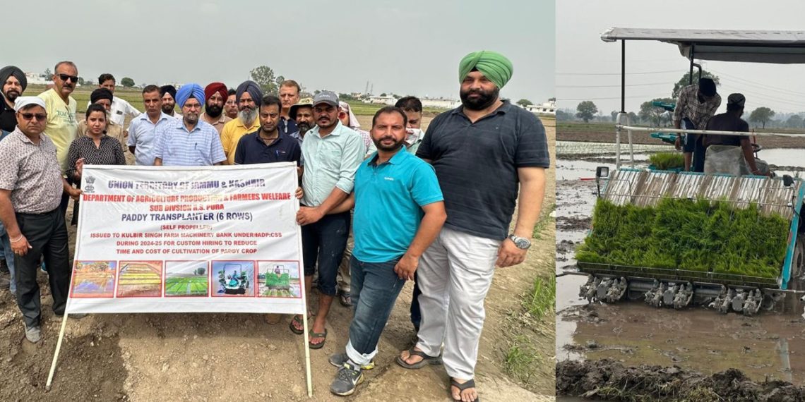 Director Agriculture Jammu inaugurates first of its kind Paddy Transplanter