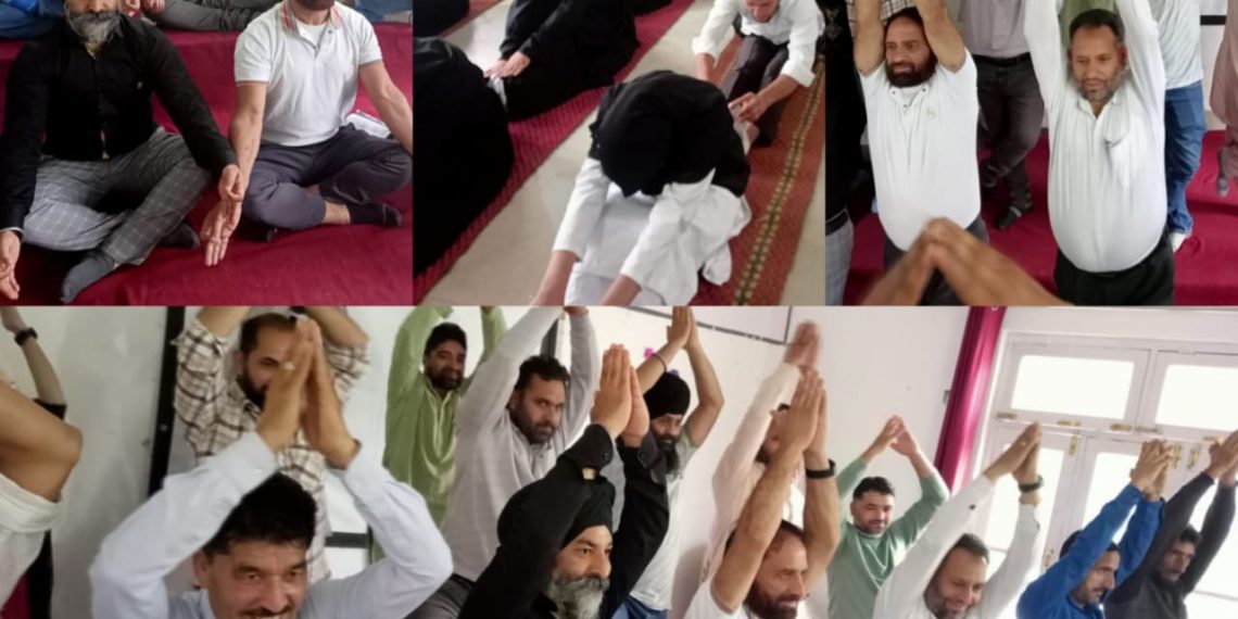 International Yoga Day Celebrated Near LOC at Model Higher Secondary School Sawjian