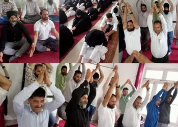 International Yoga Day Celebrated Near LOC at Model Higher Secondary School Sawjian