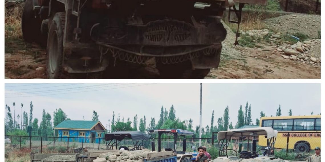 Police seizes 04 vehicles involved in illegal mining in Baramulla