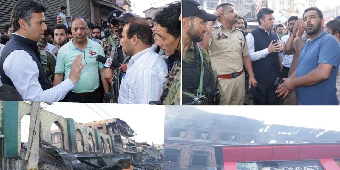 Bohri Kadal fire incident; DC Srinagar rushes to spot, monitors rescue operation, fire extinguishing response