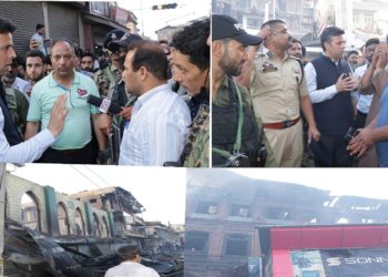 Bohri Kadal fire incident; DC Srinagar rushes to spot, monitors rescue operation, fire extinguishing response