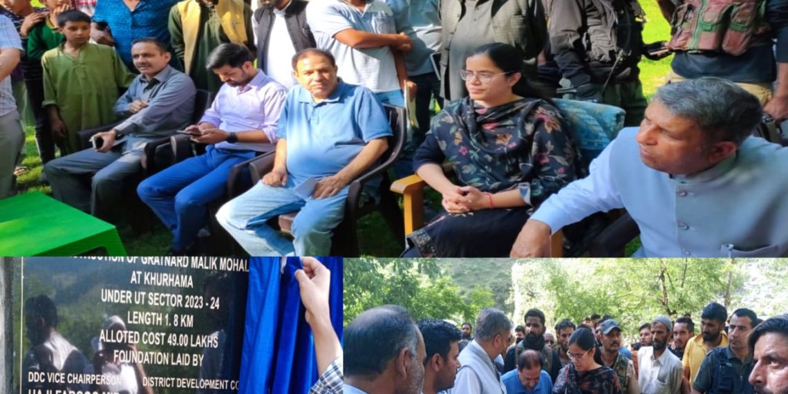 DC Kupwara, VC DDC lay foundation stone for 7.3km road projects at Surigam, Gratnard in Lolab