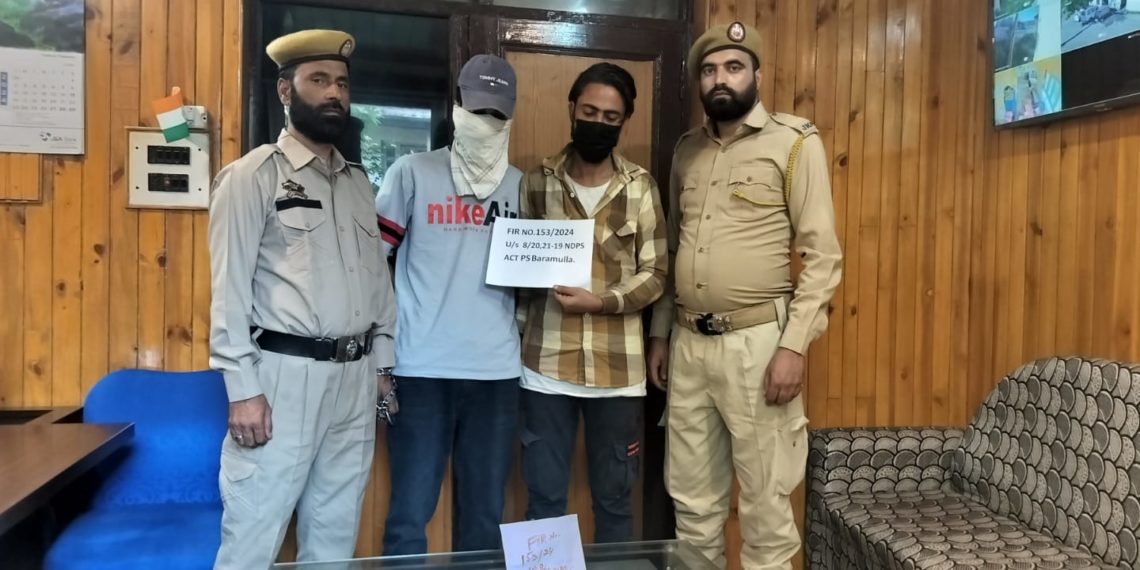 Police arrest 02 drug peddlers in Baramulla; Contraband substance recovered