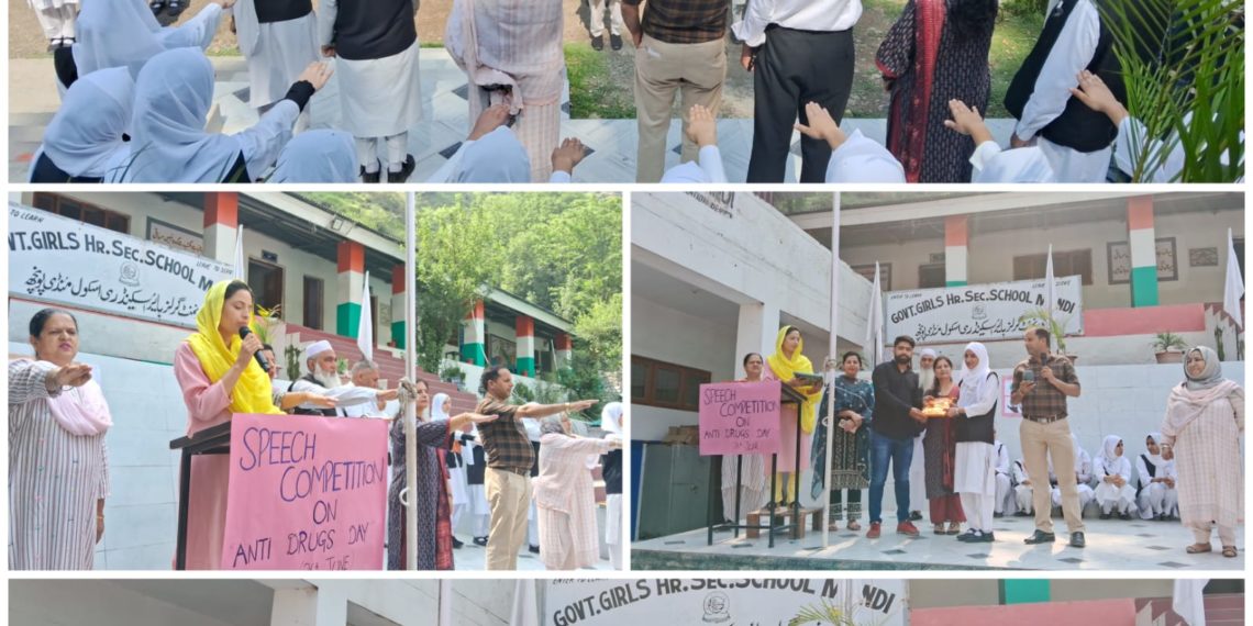 Govt Girls Higher Secondary School Mandi organized program for International Day Against Drug Abuse
