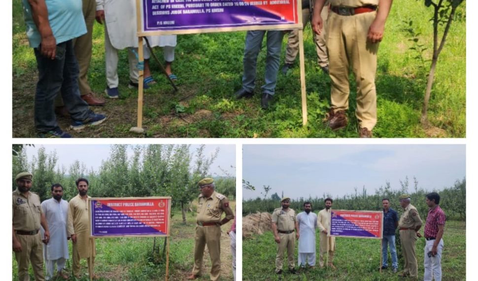 Police attaches properties of 05 Pakistan-based terror handlers in Baramulla