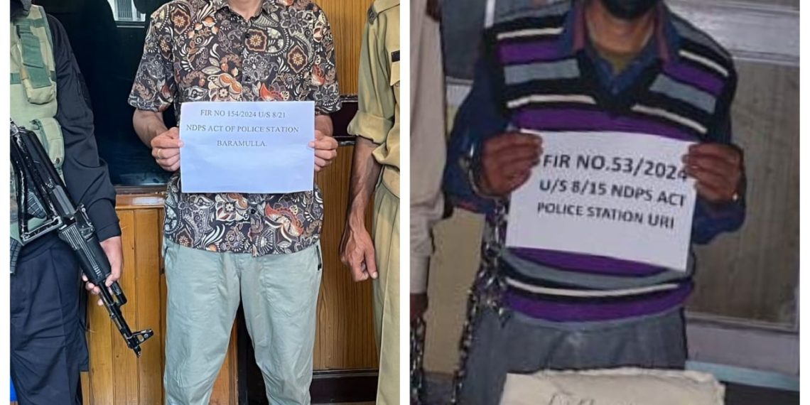 Police arrests 02 drug peddlers in Baramulla