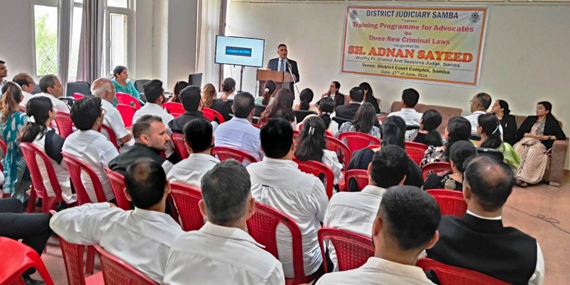 Orientation programme on New Criminal Laws hosted for District Bar Association Samba