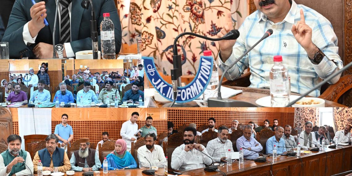 Zubair convenes public darbar at Shopian; emphasizes time bound redressal of local grievances
